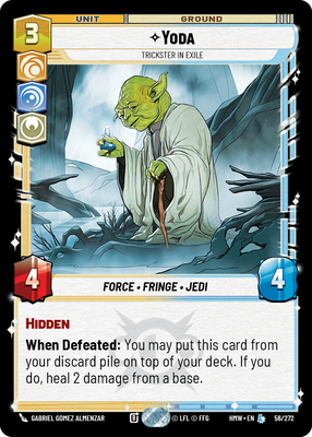 Yoda - carte Star Wars Unlimited
