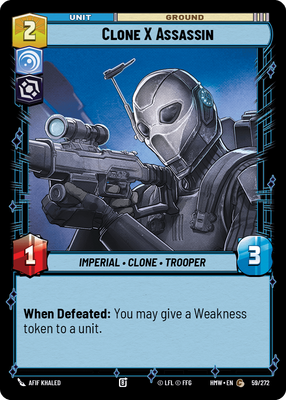 Clone X Assassin - carte Star Wars Unlimited