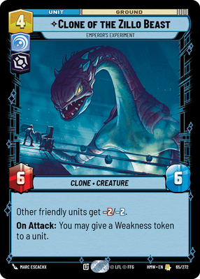 Clone of the Zillo Beast - carte Star Wars Unlimited