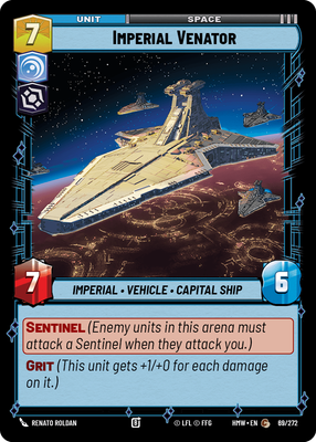 Imperial Venator - carte Star Wars Unlimited
