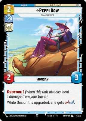 Peppi Bow - carte Star Wars Unlimited
