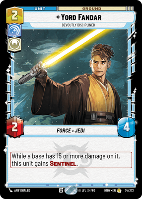 Yord Fandar - carte Star Wars Unlimited