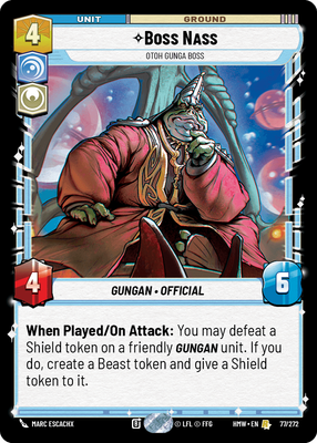 Boss Nass - carte Star Wars Unlimited