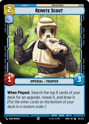 Remote Scout - carte Star Wars Unlimited