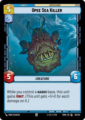 Opee Sea Killer - carte Star Wars Unlimited