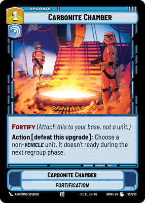 Carbonite Chamber - carte Star Wars Unlimited