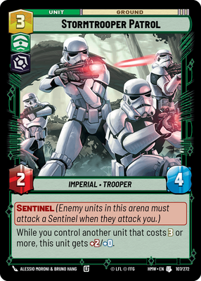 Stormtrooper Patrol - carte Star Wars Unlimited