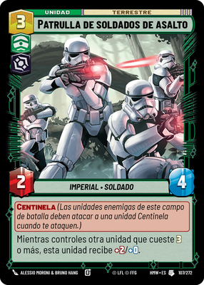 Patrulla de soldados de asalto