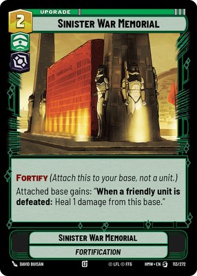 Sinister War Memorial - carte Star Wars Unlimited