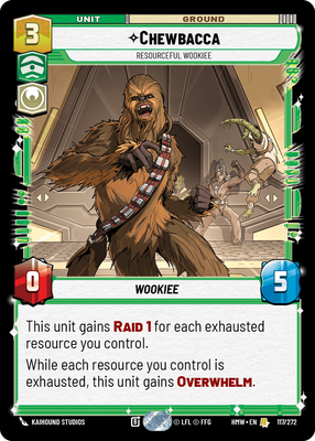 Chewbacca - carte Star Wars Unlimited