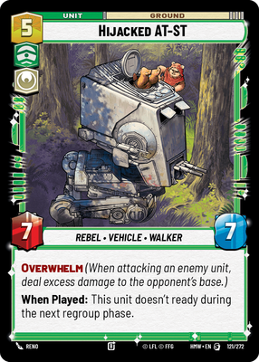 Hijacked AT-ST - carte Star Wars Unlimited