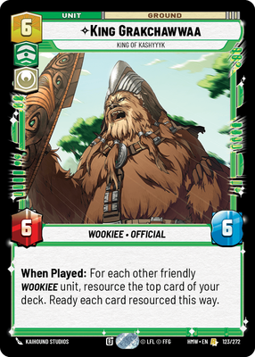 King Grakchawwaa - carte Star Wars Unlimited