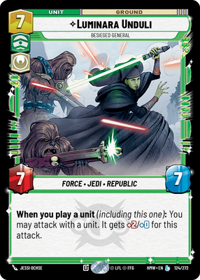 Luminara Unduli - carte Star Wars Unlimited