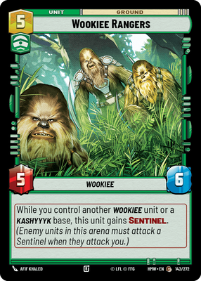 Wookiee Rangers - carte Star Wars Unlimited