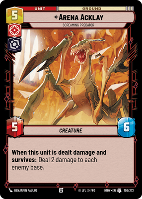 Arena Acklay - carte Star Wars Unlimited
