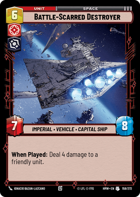 Battle-Scarred Destroyer - carte Star Wars Unlimited