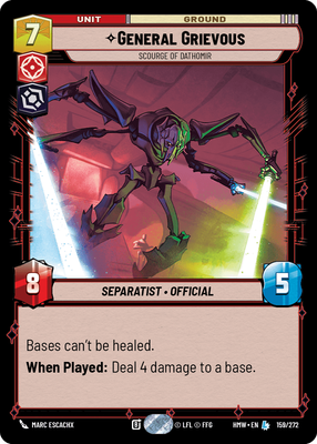 General Grievous - carte Star Wars Unlimited