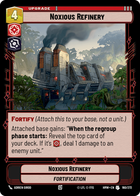 Noxious Refinery - carte Star Wars Unlimited