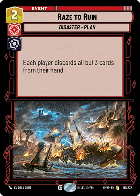 Raze to Ruin - carte Star Wars Unlimited