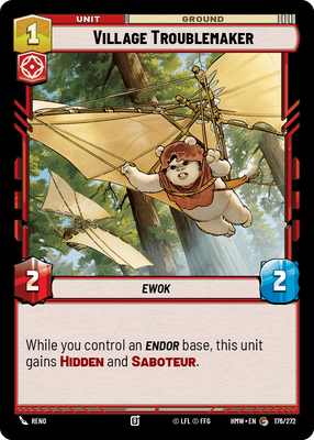 Village Troublemaker - carte Star Wars Unlimited