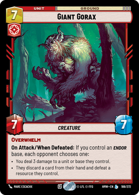 Giant Gorax - carte Star Wars Unlimited