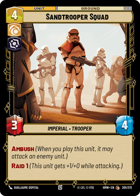 Sandtrooper Squad - carte Star Wars Unlimited