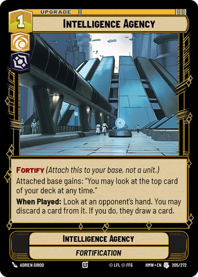 Intelligence Agency - carte Star Wars Unlimited