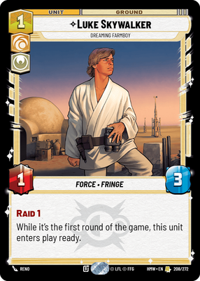 Luke Skywalker - carte Star Wars Unlimited