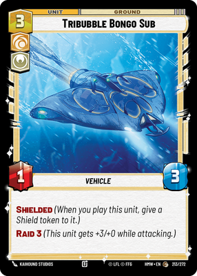 Tribubble Bongo Sub - carte Star Wars Unlimited