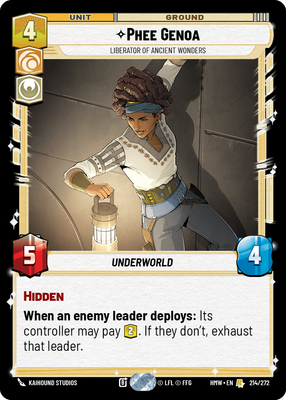 Phee Genoa - carte Star Wars Unlimited