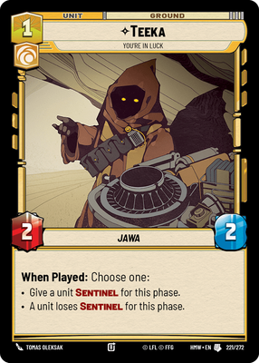 Teeka - carte Star Wars Unlimited