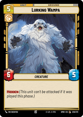 Lurking Wampa - carte Star Wars Unlimited