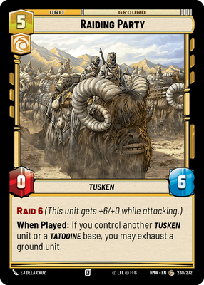 Raiding Party - carte Star Wars Unlimited