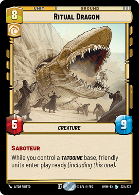 Ritual Dragon - carte Star Wars Unlimited