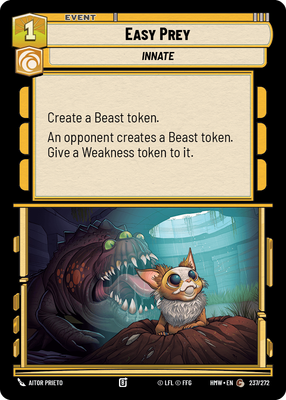 Easy Prey - carte Star Wars Unlimited