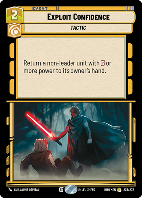 Exploit Confidence - carte Star Wars Unlimited