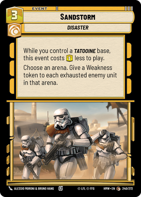 Sandstorm - carte Star Wars Unlimited