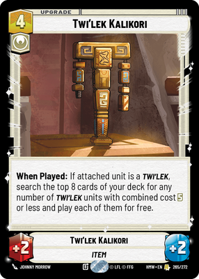 Twi'lek Kalikori - carte Star Wars Unlimited