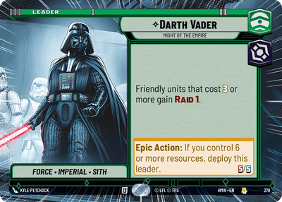 Darth Vader (Homeworlds) — Star Wars: Unlimited card