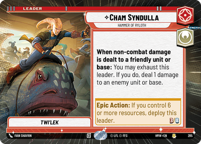 Cham Syndulla (Homeworlds) — Star Wars: Unlimited card