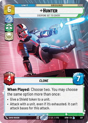 Hunter (Homeworlds) — Star Wars: Unlimited card