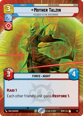 Mother Talzin (Homeworlds) — Star Wars: Unlimited card