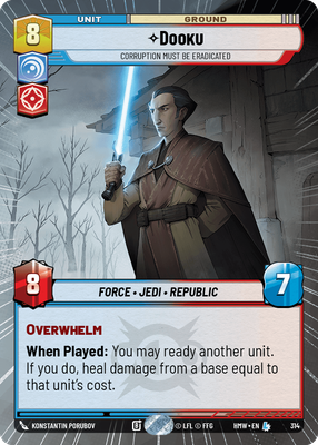 Dooku (Homeworlds) — Star Wars: Unlimited card