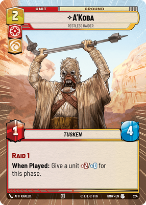 A'Koba (Homeworlds) — Star Wars: Unlimited card