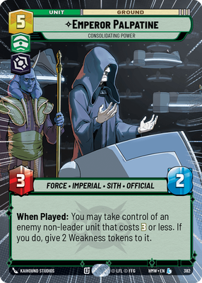Emperor Palpatine (Homeworlds) — Star Wars: Unlimited card