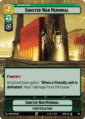 Sinister War Memorial (Homeworlds) — Star Wars: Unlimited card