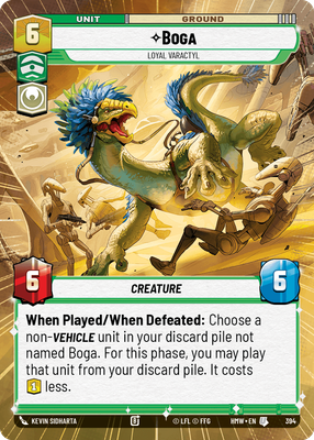 Boga (Homeworlds) — Star Wars: Unlimited card