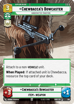 Chewbacca's Bowcaster (Homeworlds) — Star Wars: Unlimited card