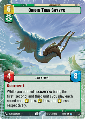 Origin Tree Shyyyo (Homeworlds) — Star Wars: Unlimited card