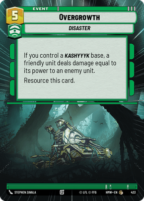 Overgrowth (Homeworlds) — Star Wars: Unlimited card